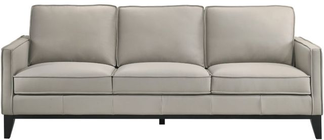 New Classic® Home Furnishings Aaron Leather Mist Gray Sofa-2