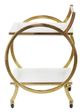 A & B Home Quentin Gold/Ivory Bar Cart-0