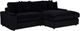 Coaster® Blaine 2-Piece Black Upholstered Reversible Chaise Sectional Sofa-0