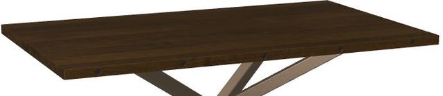 Amisco Customizable Asterisk Birch 60" Rectangular Table with Decorative Bolts-1