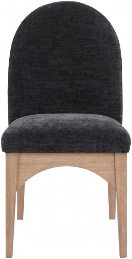 Meridian Furniture Waldorf Black/Natural Chenille Upholstered Dining Chair-1