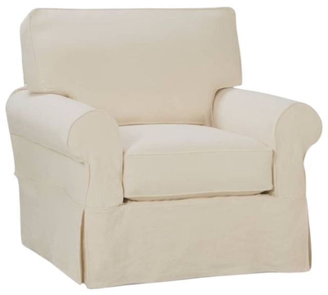 Rowe® Customizable Nantucket Slipcovered Swivel Glider Chair-0