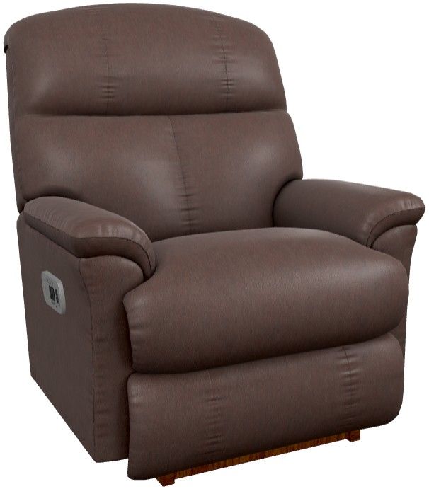 La-Z-Boy® Reed Walnut Leather Power Rocking Recliner with Headrest-0