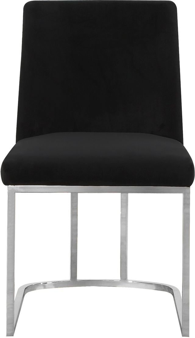 Meridian Furniture Heidi Black/Chrome Velvet Dining Chair-3