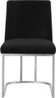 Meridian Furniture Heidi Black/Chrome Velvet Dining Chair-3