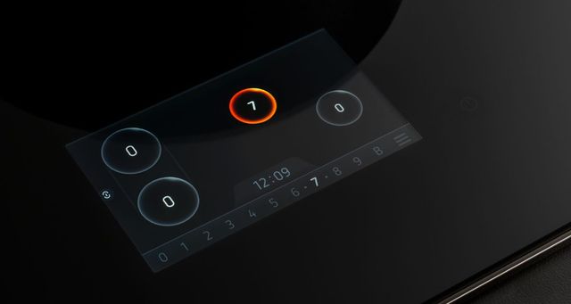Bertazzoni Professional Series 36'' Black Glass Induction Cooktop with TFT Display Interface and Stainless Steel Metal Frame-1