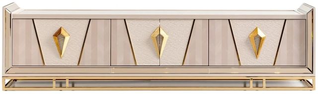 Michael Amini® Carmela Shimmer Ivory Media Cabinet-2