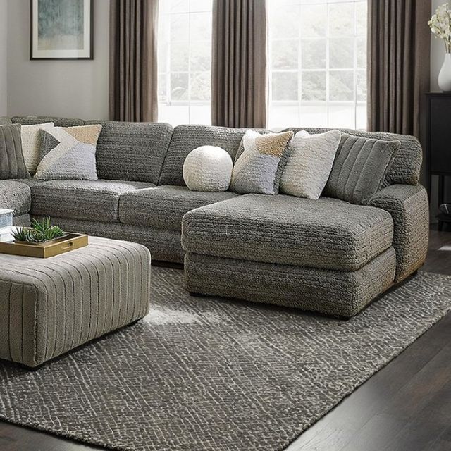 Furniture of America® Elmhurst Charcoal U-Shaped Sectional-1