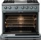 Viking® 5 Series 36" Novembery Sky Pro Style Dual Fuel (LP) Range with Polished Chrome Trim-1