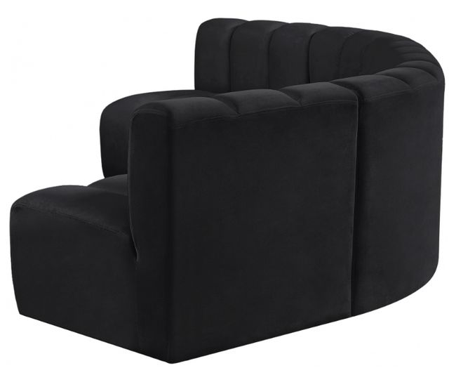 Meridian Furniture Arc 5-Piece Black Velvet Sectional-3