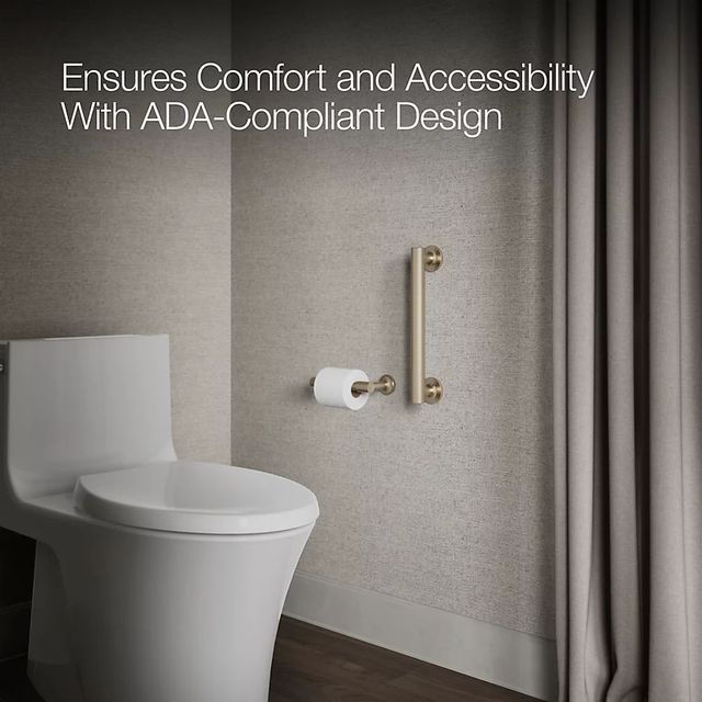 KOHLER® Purist® Vibrant Brushed Bronze 12" Grab Bar-3