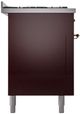 Ilve® Nostalgie II Series 60" Burgundy Pro Style Dual Fuel Range-2