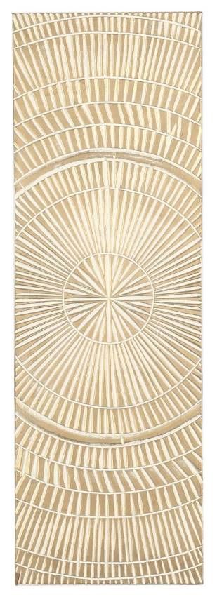 Deco Marche Gold Geometric Handmade Intricately Carved Radial Wall Decor-0