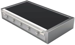 AGA™ Elise 48" Stainless Steel Induction Rangetop Front view of the AGA™ Elise 48" Stainless Steel Induction Rangetop