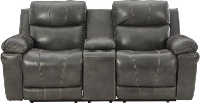 Signature Design by Ashley® Edmar 2-Piece Charcoal Living Room Set with Power Reclining Sofa-2