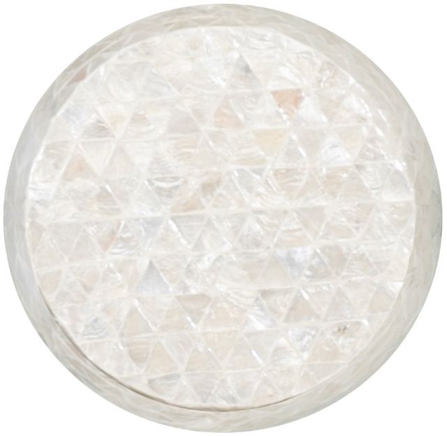Linon Capiz Blue Drum Table-2