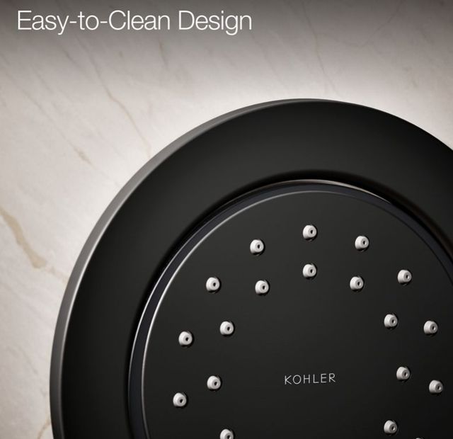 KOHLER® WaterTile® Matte Black 2.0 GPM Round 27-Nozzle Single-Function Body Spray-4