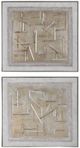 Uttermost® Unpredictable Hand 2-Piece Painted Canvas Wall Art Set-0