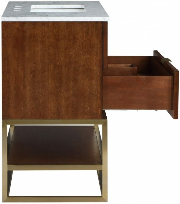 Meridian Furniture Monad Walnut 30" Bathroom Vanity-4