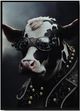 Classy Living Untamed Rockstar Cow with Crystal Shades Wall Art-0