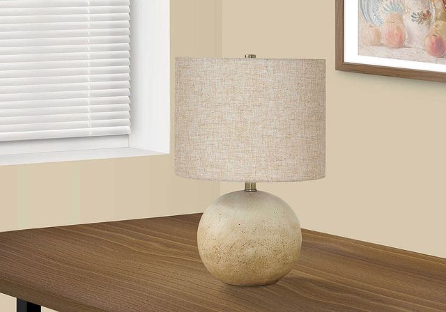 Monarch Specialties Inc. 20"H Beige Concrete Table Lamp-4