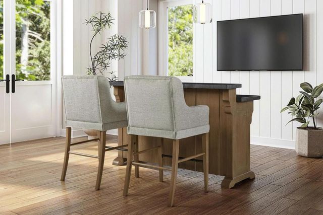 Bernards Tarrington Cashew Upholstered Bar Stool-1