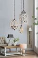A & B Home Harper Antique White/Black Metal Chandelier-3
