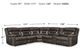 Signature Design by Ashley® Kincord 4-Piece Midnight Curved Power Reclining Sectional -2