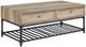 ACME Furniture Brantley Oak 2-Drawer Coffee Table with Sandy Black Base-0