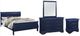 Global Furniture USA Charlie 4-Piece Blue King Panel Bedroom Set-0