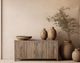 International Furniture Direct Xel-Ha Almond Brown 4-Door Console-2