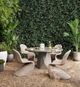 Four Hands Portia Vintage White Wicker Outdoor Dining Chair-1