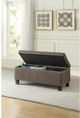 Mazin Furniture Fedora Brown Lift-Top Storage Bench-2
