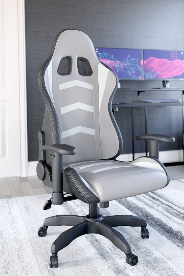 Signature Design by Ashley® Lynxtyn White/Gray Office Desk Chair-9