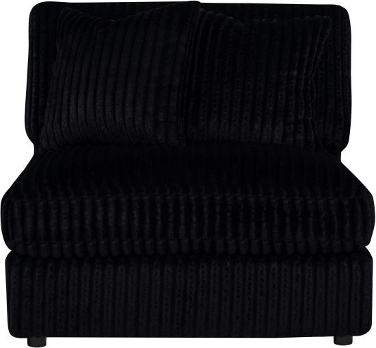 Coaster® Blaine Black Upholstered Armless Chair-2