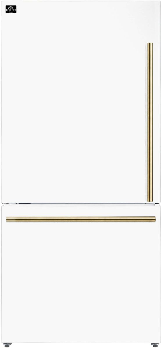 FORNO® Milano Espresso 31 in. 17.2 Cu. Ft. White Counter Depth Bottom