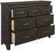 Mazin Furniture Blaire Farm Charcoal Gray Dresser-2