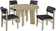 Coaster® Strouse 5-Piece Black/Natural Oak Dining Table Set-0