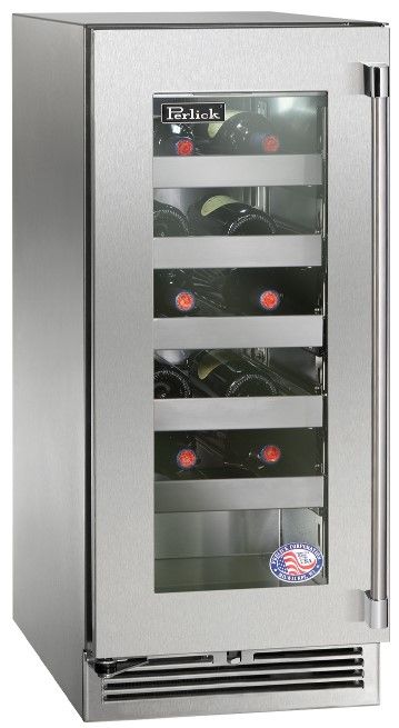 Perlick® Marine & Coastal Series 15" 2.8 Cu. Ft. Panel Ready Glass Door Built-In Wine Reserve-0