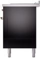 Ilve® Nostalgie II Series 60" Glossy Black Pro Style Dual Fuel Range-3