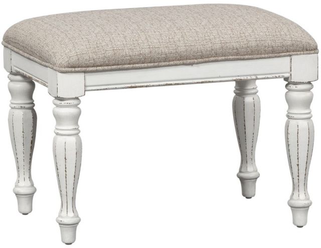 Liberty Furniture Magnolia Manor Antique White/Taupe Accent Bench-0