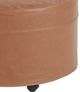 Four Seasons Customizable Leather Slipcovered Round Ottoman-1