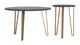 Zuo Modern Somme Set of 2 Black Accent Tables with Gold Metal Legs -3