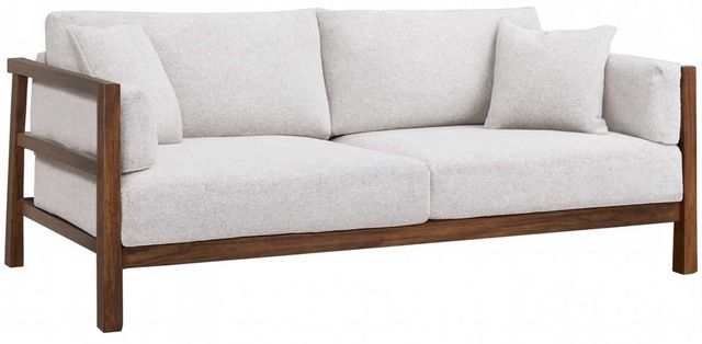 International Furniture Direct Roots Stained Brown/White Upholstered Sofa-0