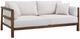 International Furniture Direct Roots Stained Brown/White Upholstered Sofa-0