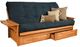 Kodiak Furniture Phoenix Suede Navy/Butternut Queen Futon with Mattress and Storage Drawers-0