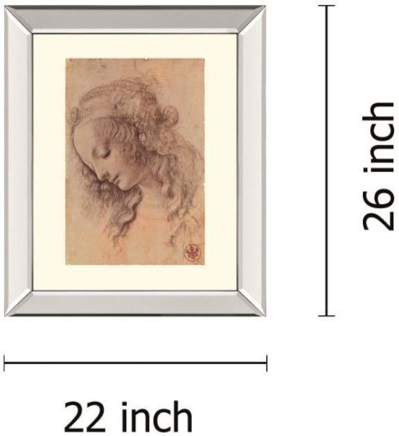 Classy Living Leonardo Da Vinci Testa Di Donna Di Profilo Wall Art-1