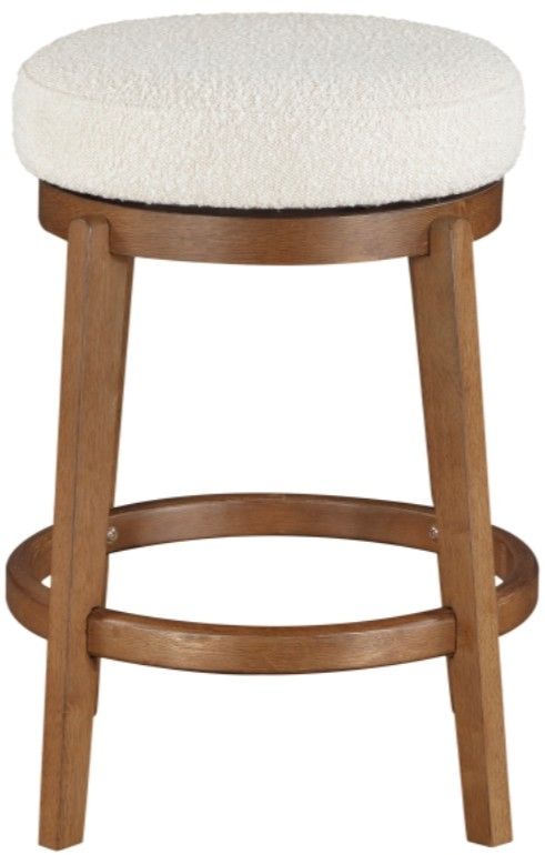 Homelegance® Lily Brown/White Swivel Counter Stool-2