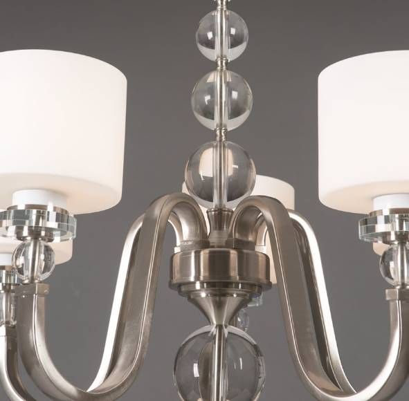 YHD Mitchell Peak Satin Steel 5-Light Chandelier-3