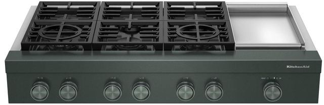 KitchenAid® 48" Juniper Commercial-Style Gas Rangetop with Griddle-0
